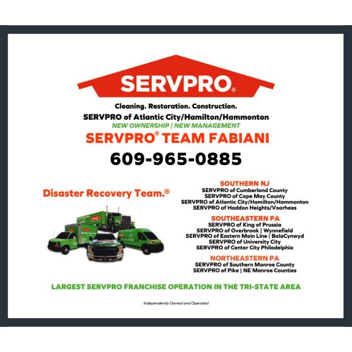 Photo of SERVPRO Team Fabiani locations and fleet trucks